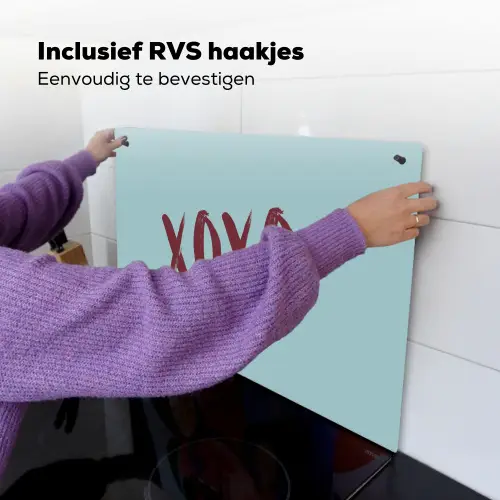 XOXO - Blauw - Rood Inductie beschemer met haakjes klein -ky-ophangen-nl