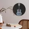 Ukelele - Delfts - Blauw - Muziek Akoestische PET Vilt - Rond klein -sfeer3
