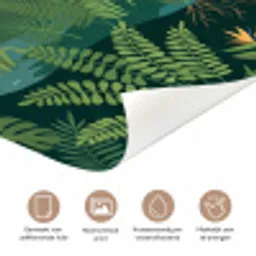 Tropisch - Jungle -  Groen deurposter klein -closeup_NL