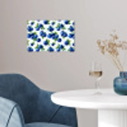 Bessen - Patroon - Blauw poster papier klein 62 -sfeer3