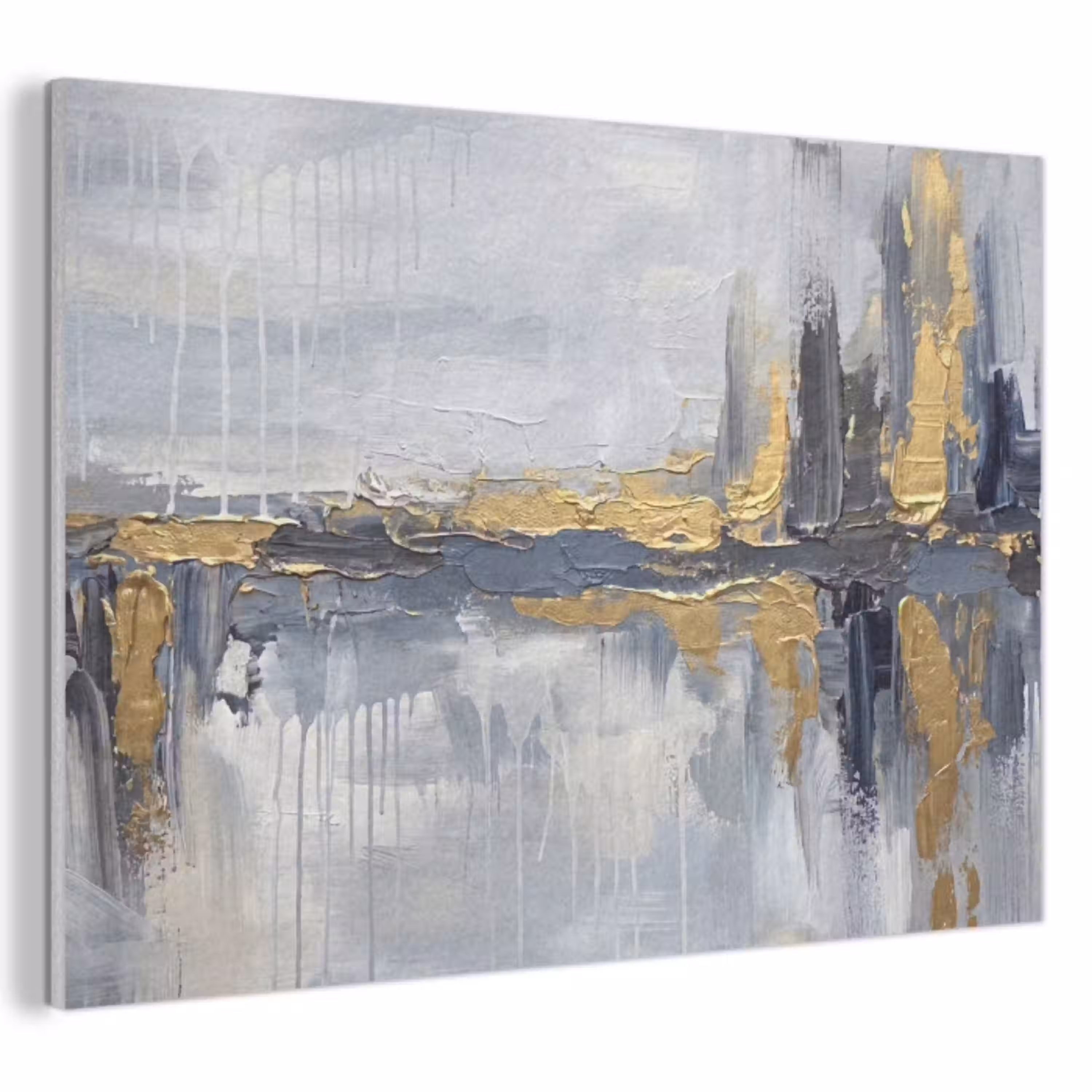 Abstract - Structuur - Goud - Grijs - Modern PET vilt klein -3d