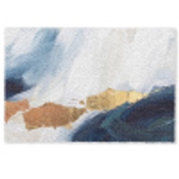 Abstract - Acryl - Blauw - Goud - Elegant Deurmat klein -zkaufland3d
