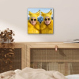 Vrouwen - Bananen - Geel aluminium wit klein -sfeer3