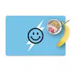 Smiley - Blauw - Bliksem Placemat vinyl groot -zzzproduct_Kitchenyeah-website