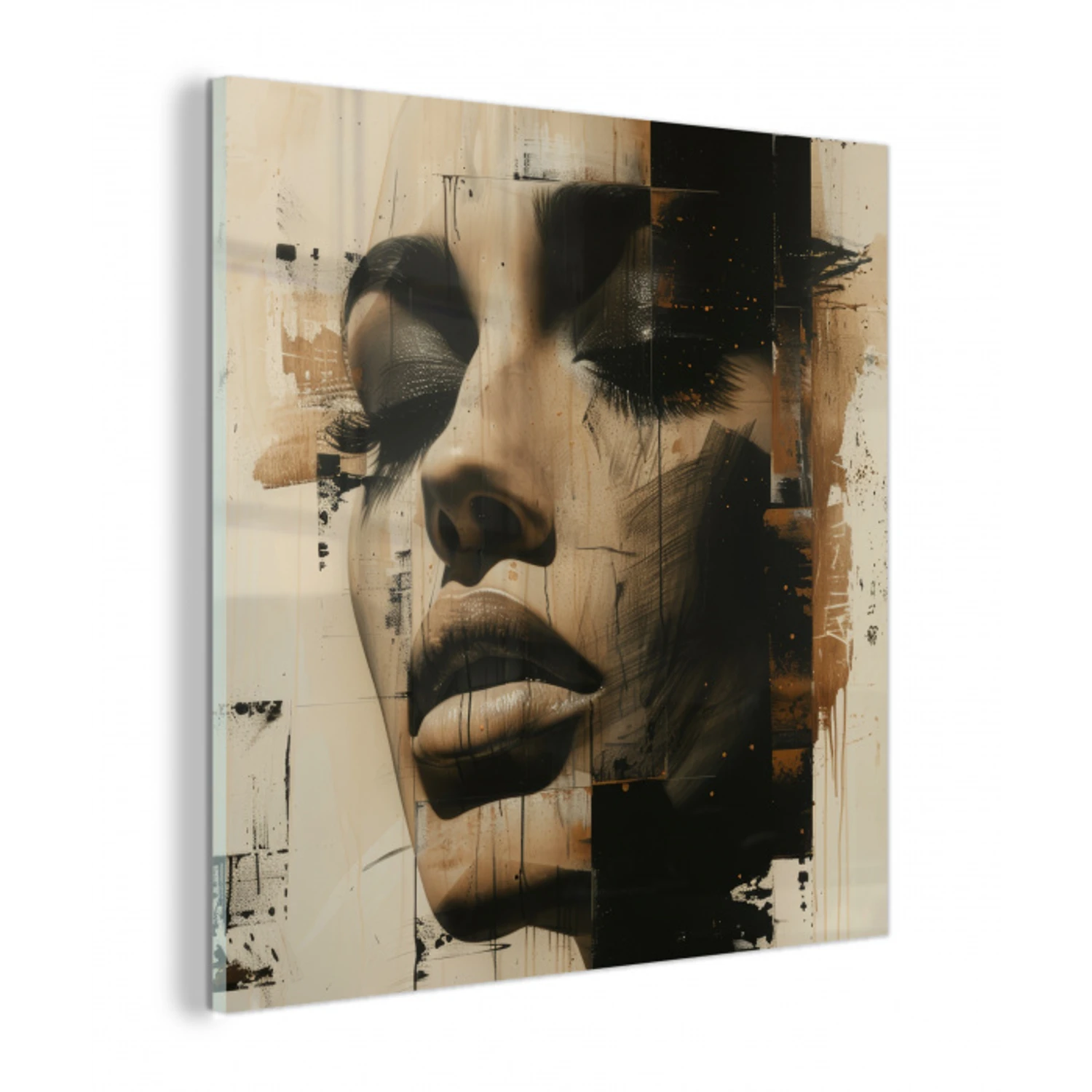 Vrouw - Gezicht - Abstract - Kunst plexiglas 5mm klein -z3d