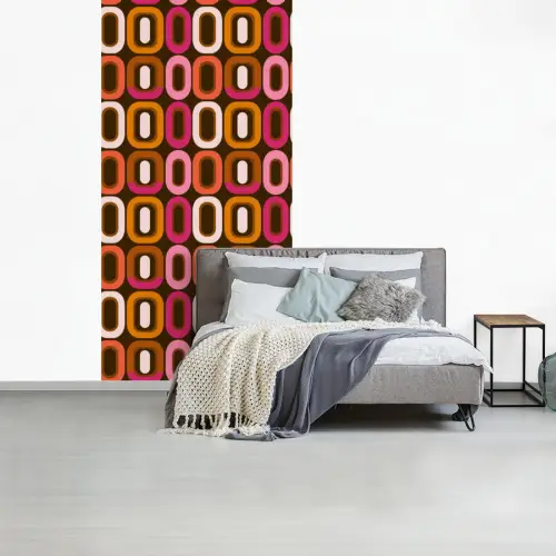 Modern - Retro - Kleurrijk fotobehang vinyl groot 64 -slaapkamer