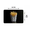 Friet - Porselein - Delfts blauw - Eten Placemat vinyl groot -specs