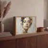 Sierlijk - Vrouw - Goud - Ogen Light Box met batterij (Wandlamp) middel -sfeer2