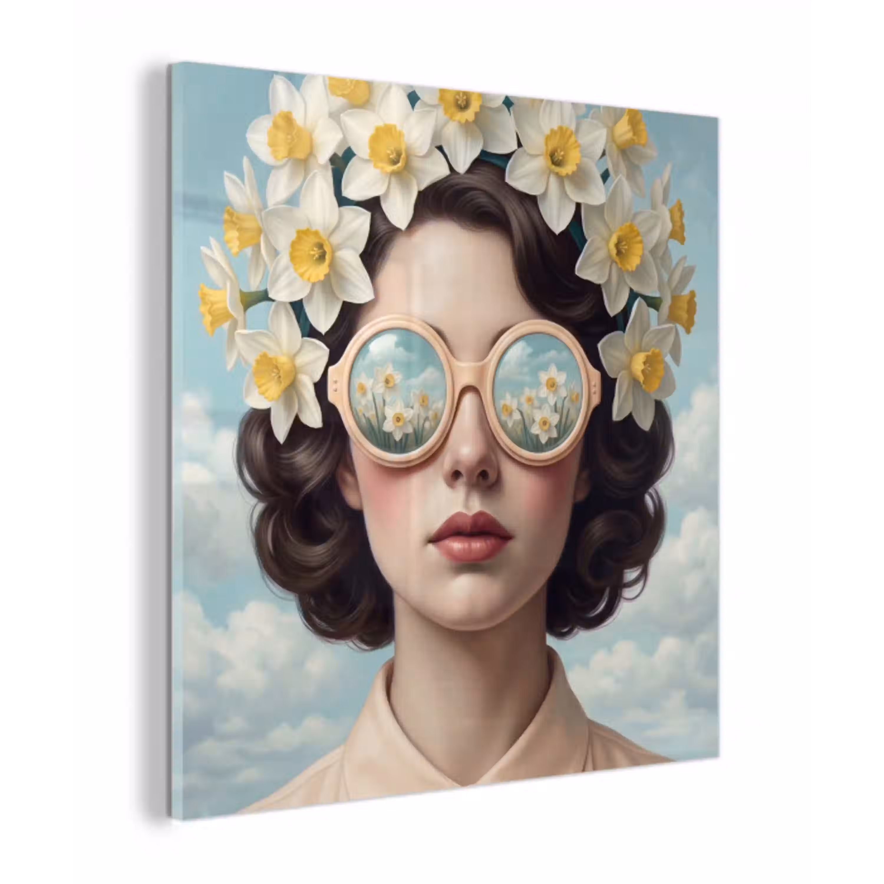 Vrouw - Narcissen - Geel plexiglas 5mm klein -z3d