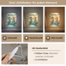 Zebra - Aapje - Waterval - Rotsen Light Box met kabel (Kinderlampje) klein -USP_lichtkleurDE