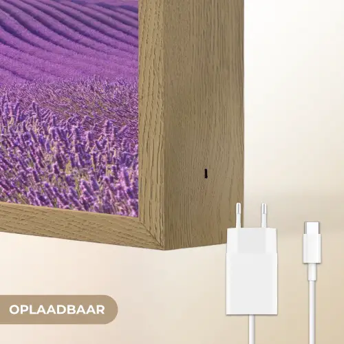 Lavendel - Natuur - Paars - Bomen - Bloemen Light Box met batterij (Wandlamp) middel -USP_websiteoplaadbaarNL