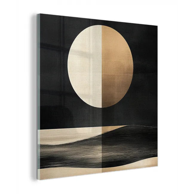 Maan - Cirkel - Goud plexiglas 5mm klein -z3d