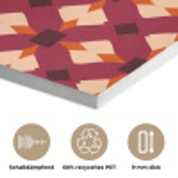 Retro - Patroon - Kleurrijk PET vilt klein 837 -closeup_DE