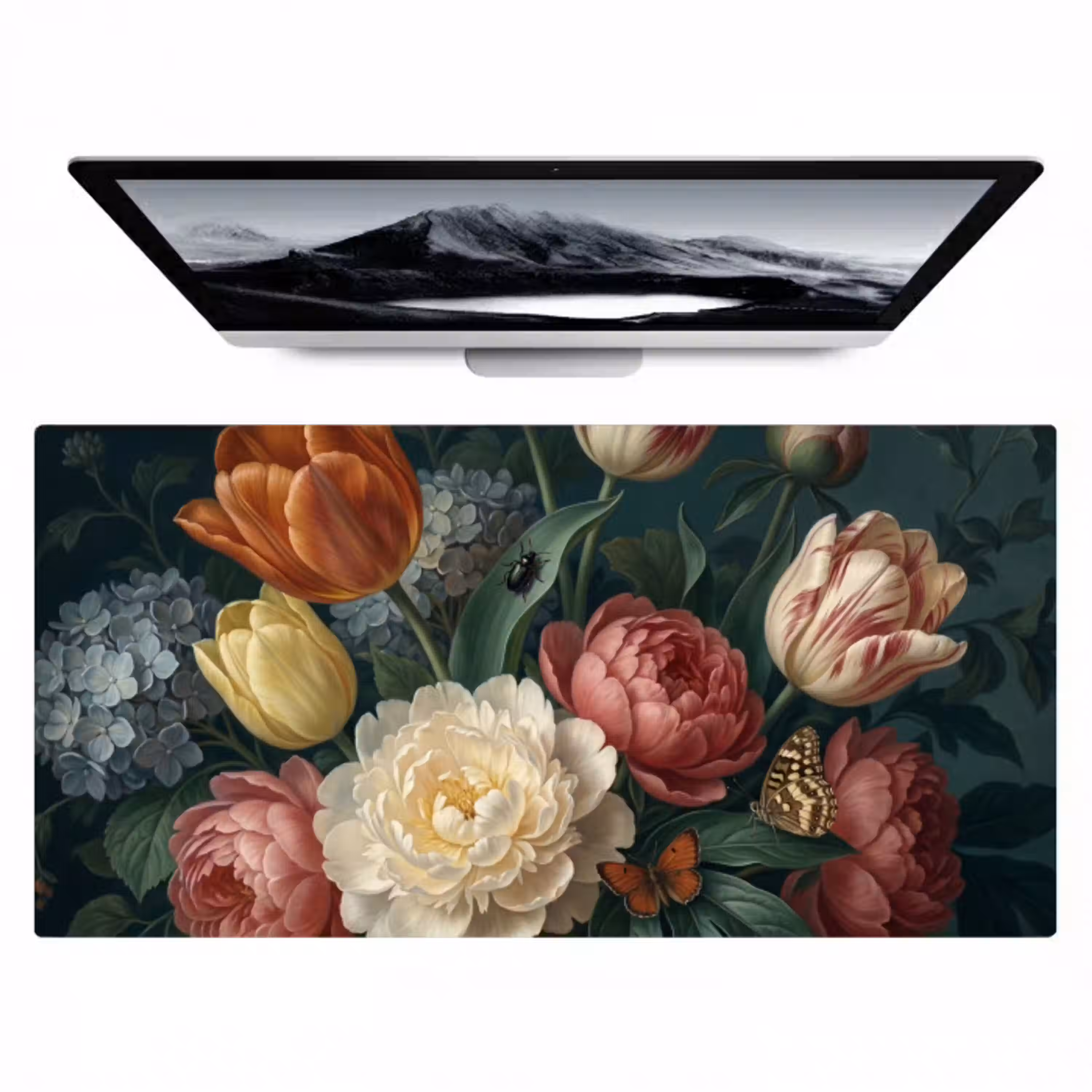 Bloemen - Boeket - Natuur - Klassiek - Donker Muismat XXL klein -zzz3d