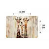 Giraffen - Cartoon - Crème Placemat vinyl groot -specs