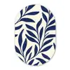 Bladeren - Klimop - Donkerblauw Wandcirkel Ovaal Forex klein -3d