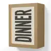 Eten - Vintage - Retro - Japandi Light Box met kabel (Wandlamp) klein -3d
