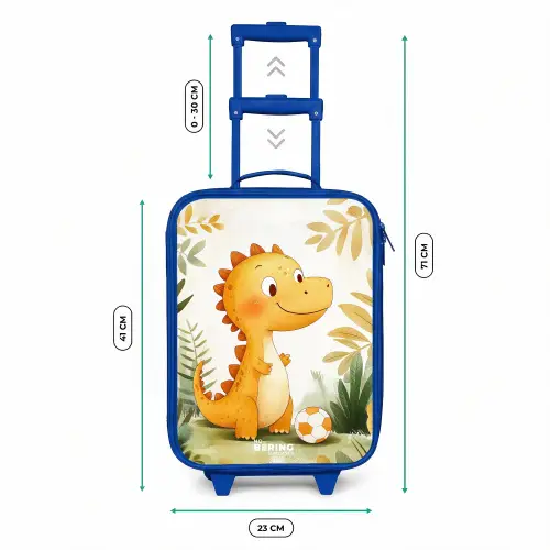 Dino - Voetbal - Oranje Kinderkoffer - Blauw klein -productfoto_formaten