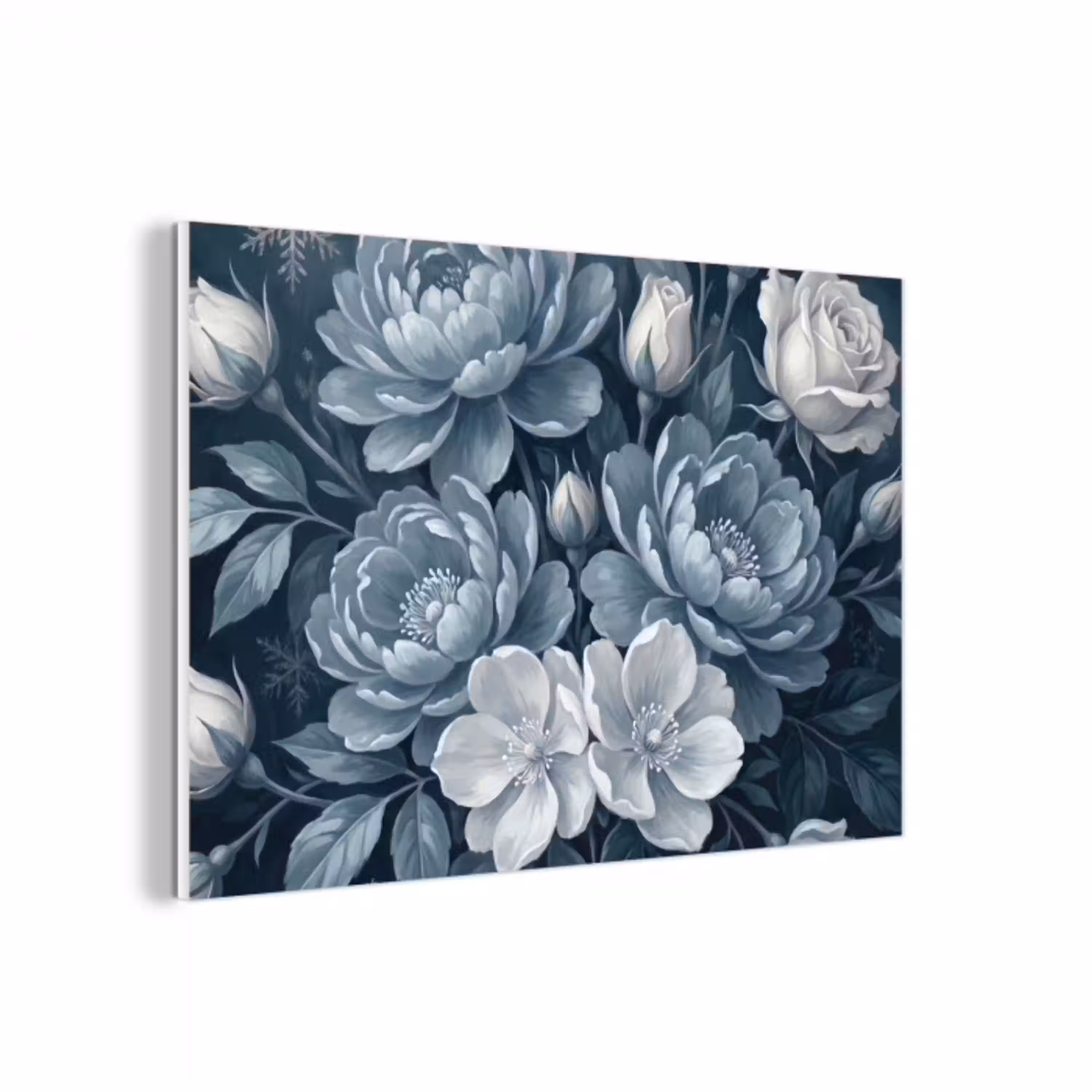 Bloemen - Boeket - Winter - Abstract - Blauw forex 5mm xxl -3d