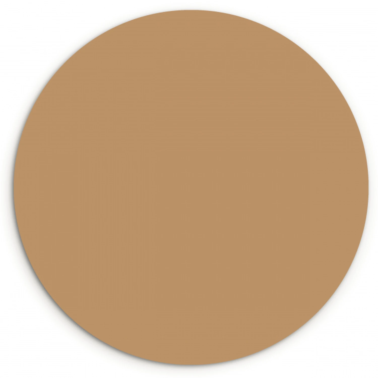 Bruin - Effen print Wandcirkel kunststof plaat 5mm dik klein 188 -3d