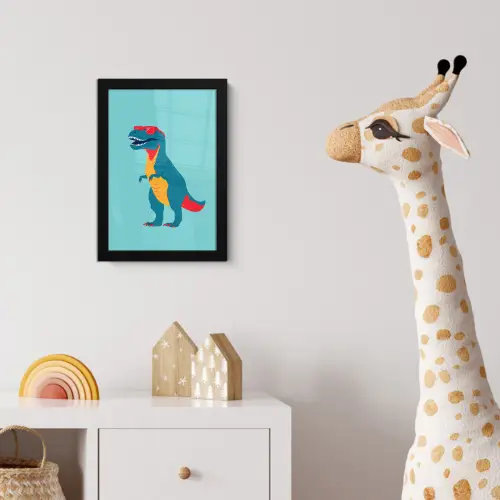 Dinosaurus - Blauw - Zonnebril fotolijst zwart zonder passe partout klein -usfeer4_kinderkamer