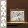 Marmer - Goud - Grijs Light Box met kabel (Tafellamp) klein -USP_NL