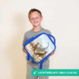 Dinosaurus - Landschap - Tropisch - Kinderen - Jongens Kinderrugzak - Blauw middel -sfeer1_UK