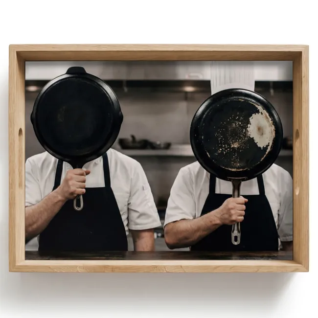 Dienblad - Koks - Koekenpannen - Keuken