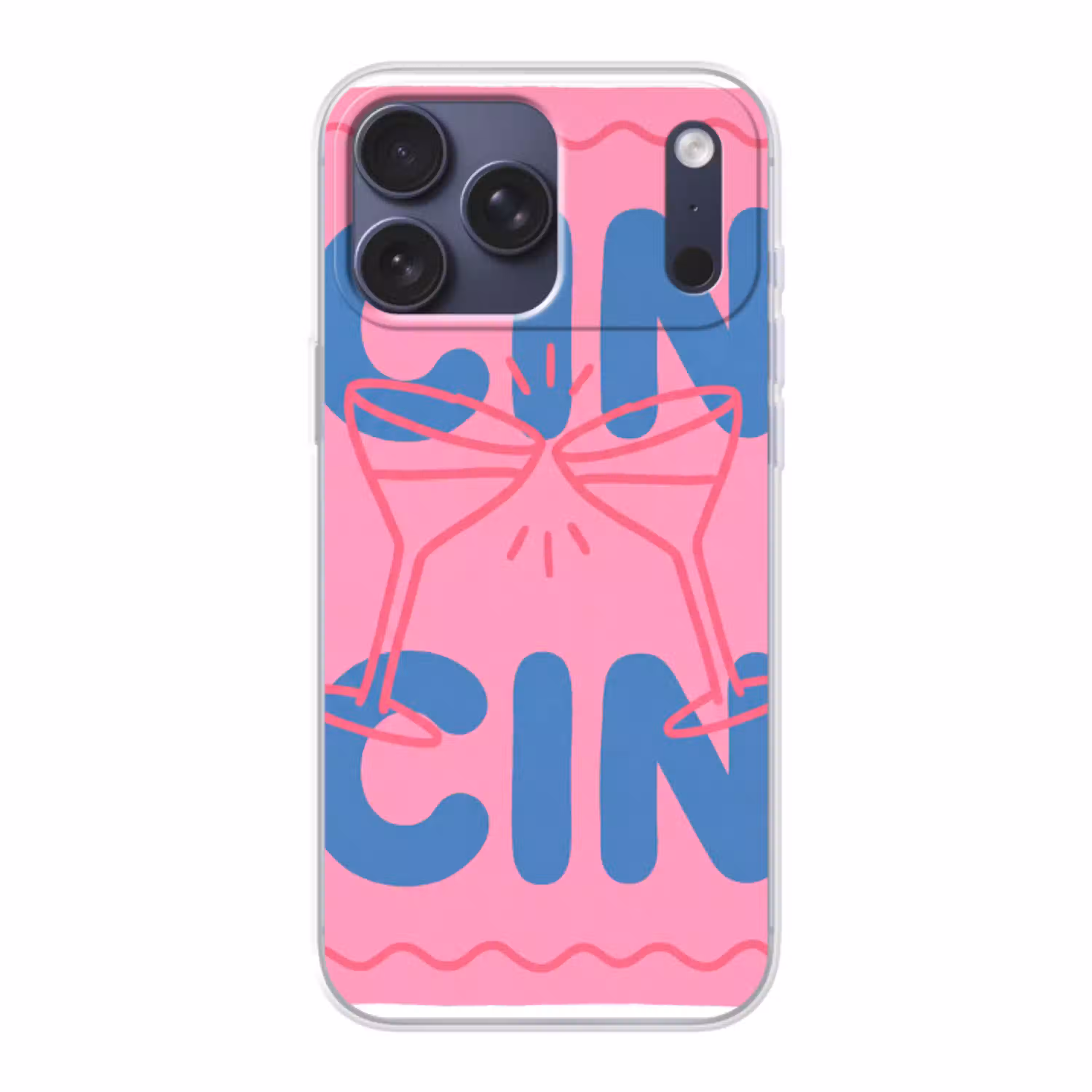 Drank - Glazen - Proost - Modern - Roze Telefoonhoesje iPhone 17 Pro Max klein -3d