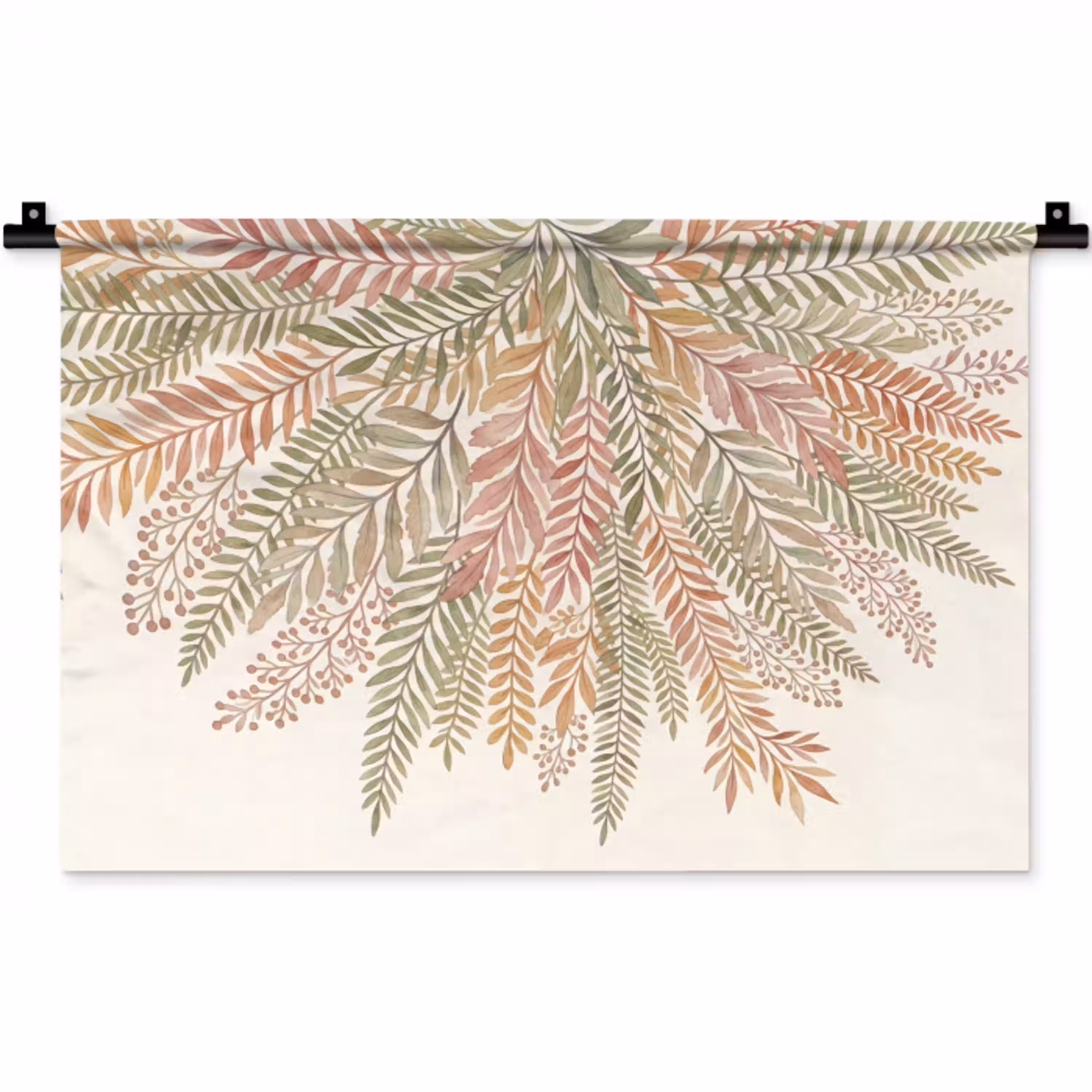 Botanisch - Aquarel - Kleurrijk Wandkleed katoen klein -zz3d