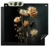 Boeket - Bloemen - Licht - Zwart Inductie beschemer met haakjes middel -3d