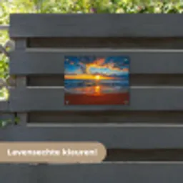 Vurige Zonsopgang aan Zee tuinposter los doek klein -sfeer3