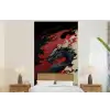 Zwarte draak - Rookwolken - Rood fotobehang vinyl groot -bed