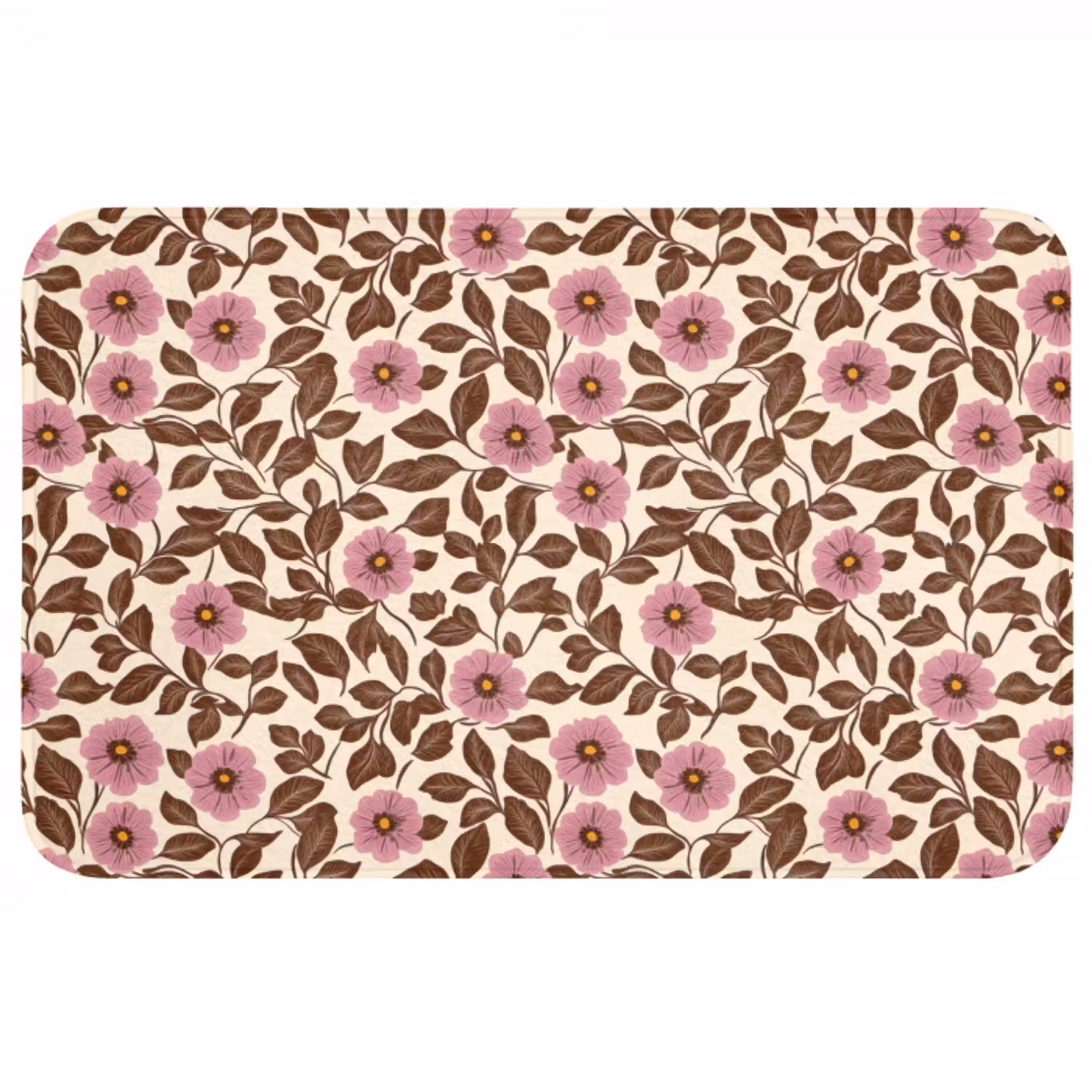 Bloemen - Bladeren - Kleurrijk WCmat middel 1009 -3d