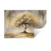 Schilderij - Boom - Abstract - Bladeren Muursticker klein -3d