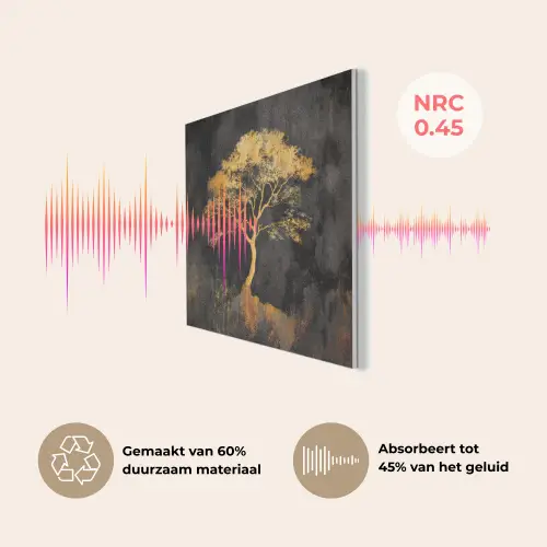 Boom - Schilderij - Goud - Abstract PET vilt klein -USP_NL