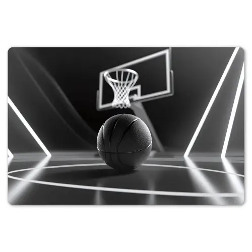 Basketbal - Basketbalveld - Lichtlijnen Placemat vinyl groot -zzsfeer1_Kitchenyeah-website