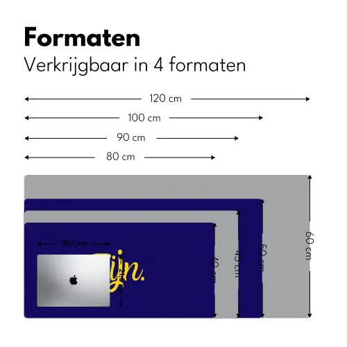 Blauw - Geel - Fijn Muismat XXL klein -sfeer5
