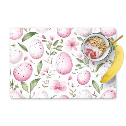 Patroon - Eieren - Roze - Pasen Placemat vinyl groot -zzzproduct_Kitchenyeah-website
