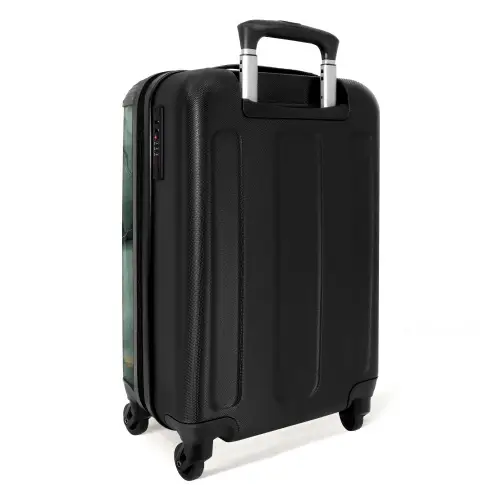 Groene marmerstructuur NBS - Handbagage koffer - Volwassenen Unisex middel -achterkant