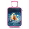 Oranje monster op maansikkel Kinderkoffer - Roze klein -zz3dotto