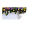 Bloemen - Muur - Geel - Paars Muursticker klein -3d