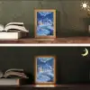 Winteravond - Kerstdorp - Donker Light Box met kabel (Tafellamp) klein -sfeer3