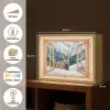Doorkijk - Hert - Landschap - Winter - Natuur - Dieren - Bergen Light Box met batterij (Wandlamp) middel -USP_websiteoverzichtNL