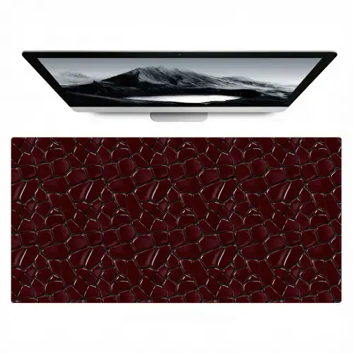 Mozaïek - Tegel - Bordeauxrood Muismat XXL klein 681 -zzz3d