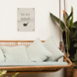 Vlees - Minimalistisch - Beige - Quote tuinposter los doek klein -sfeer7