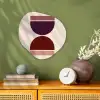 Zandloper - Symmetrisch - Rood - Paars Wandcirkel Organisch Forex 3mm klein -sfeer2
