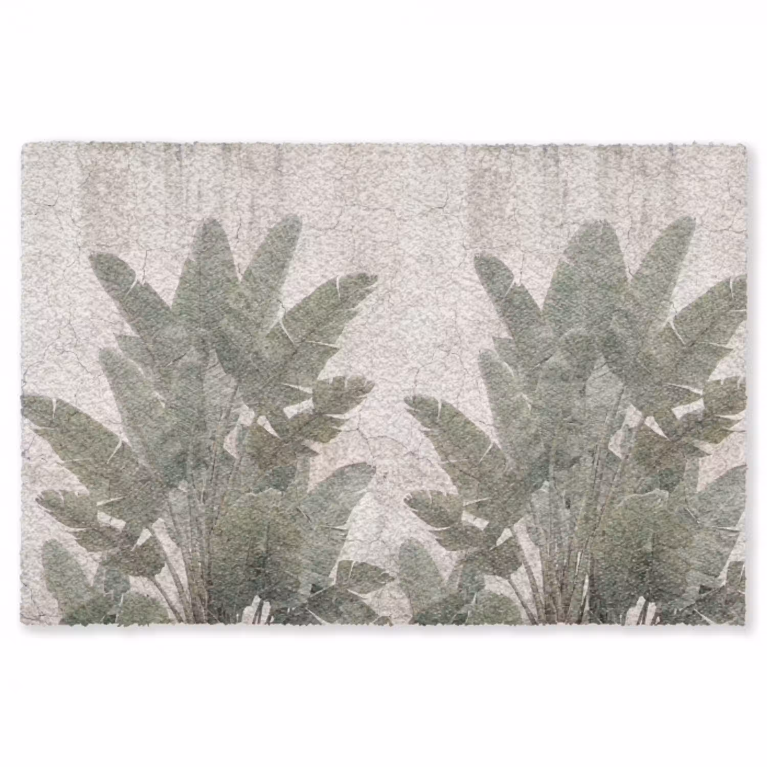 Bananenbladeren - Beton - Groen Vloerkleed Rechthoek klein -3d