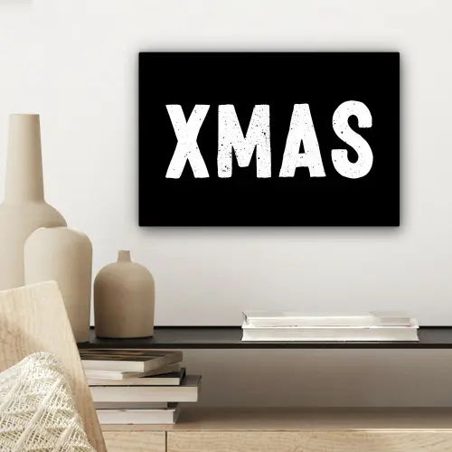 Kerst - Quotes - Xmas - Zwart - Feestdagen canvas 2cm klein -sfeer6