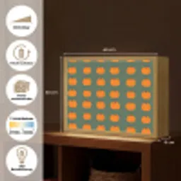 Pompoen - Patroon - Oranje Light Box met batterij (Wandlamp) middel 907 -USP_websiteoverzichtDE